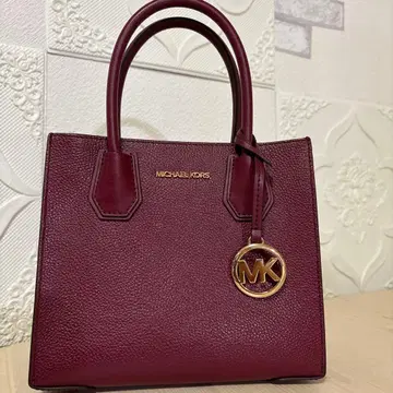 MICHAEL KORS 버건디 미니 핸드백