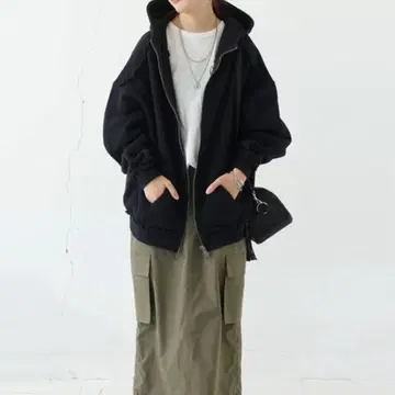 안티카 데미지 가공 후드티 쭈리 W 지퍼 후드티 여성용 남성용