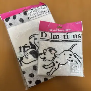 101마리 강아지 페이스 타월 롱 워시 타월 디즈니 리조트