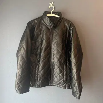 블랙 퀼팅 자켓 아우터 스탠드 카라 남성용