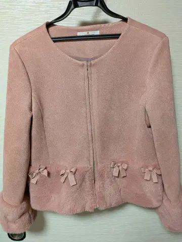 핑크 노카라 자켓 리본 포함 갤러리 비스콘티