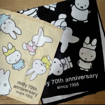 미피 70주년 페이스 타월 워시 타월 2장 70th