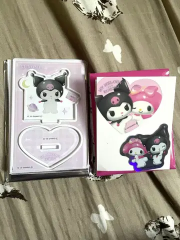 마이멜로디 & 쿠로미 파스텔 드림랜드 아크릴 스탠드 스티커 도쿄역