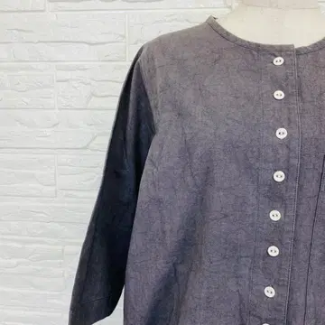 시로네 sirone 셔츠 원피스 롱 기장 L 면린넨 [ 1881-49 ]