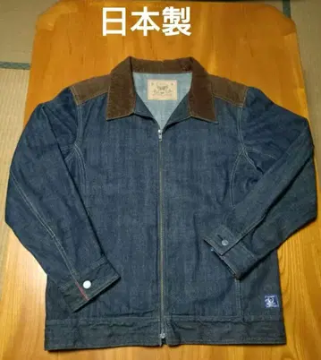 일본제 데님 자켓 코듀로이 옷깃 L 사이즈