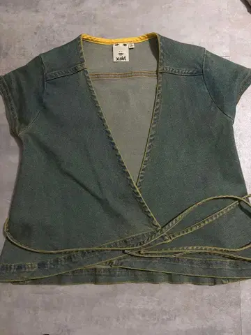 X-girl 그린 랩 스타일 데님 자켓 레어