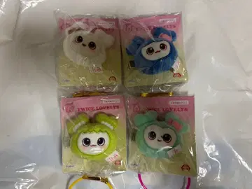 TWICE LOVELYS 봉제 인형 헤어핀 4종 세트