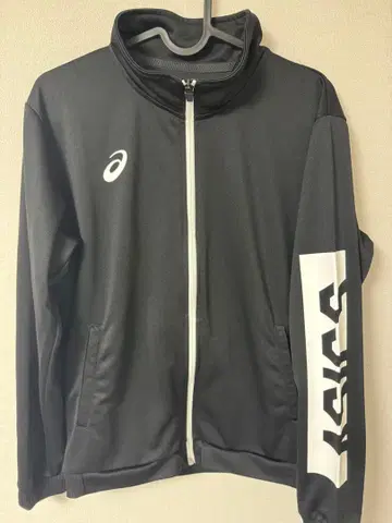 asics 블랙 풀 지퍼 자켓 S