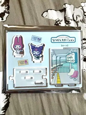 마이멜로디 & 쿠로미 추억의 스테이션 아크릴 스탠드 도쿄역 쿠로미 생일