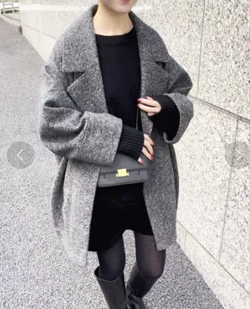 스픽 앤 스팬 w 슬라이버 헤링본 코트