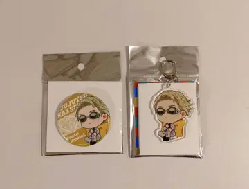 주술회전 이온 쿠츠로기 타임 나나미 켄토 아크릴 키링 캔뱃지 2개 세트