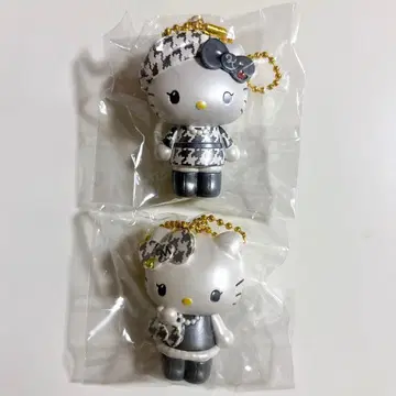 헬로키티 시크릿 마스코트 참 흑백 걸리시 2개 세트