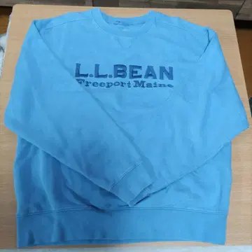 L.L.BEAN 톤 다운 블루 로고 자수 트레이닝복 M