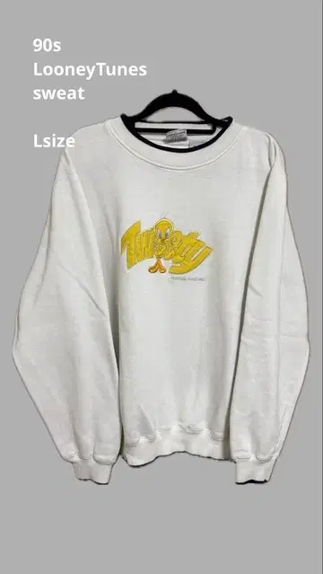 구제 의류 90s LooneyTunes Tweety 맨투맨 Lsize