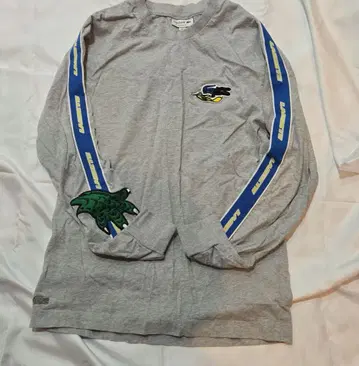 남성용 그레이 T셔츠 라코스테 LACOSTE 롱티