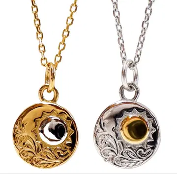 [ 금속 알레르기 방지 ] 하와이안 주얼리 목걸이 선 마크 태양 코인