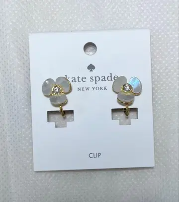 kate spade 디스코 팬지 클립 귀걸이
