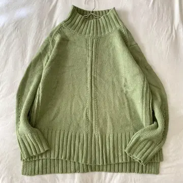 [센스 오브 플레이스] 니트 하이넥 사이드 슬릿 긴팔 one