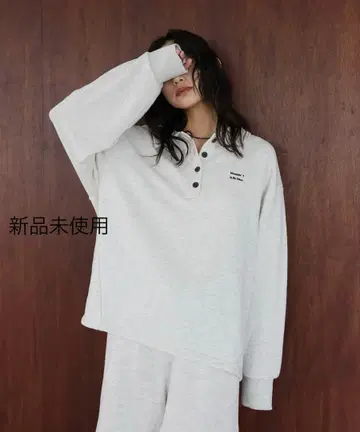 hellam 같은 형태 자수 로고 폴로 맨투맨 풀오버 [ OAT ]