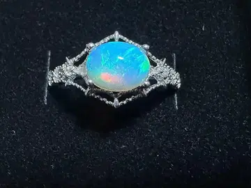 실버 오팔 반지