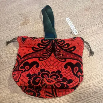 PUEBCO 자카드 패브릭 드로우 스트링 백 복조리 백