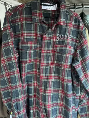 Peels 체크 무늬 긴팔 셔츠