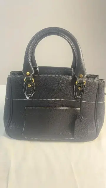 CARA O CRUZ 블랙 가죽 핸드백