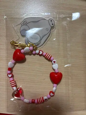 디즈니 스토어 베이맥스 하트 비즈 스트랩