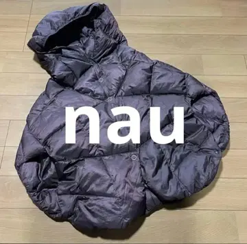 [ 새상품급 ] nau 후드 부착 다운 코트 스냅 버튼 자켓