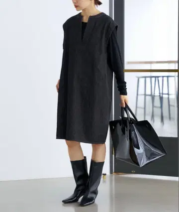 IENA 데님 스키퍼 미니 원피스