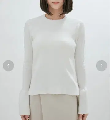 벨 슬리브 리브 크루넥 풀오버 Salon Adam et rope