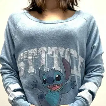 디즈니 스티치 STITCH 맨투맨 블루 파랑 구제 의류