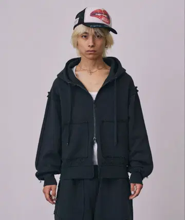 [ a2o ] 컷오프 후드 맨투맨