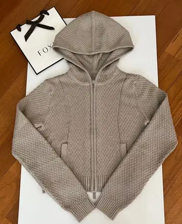 폭시 FOXEY 트위스트 크로스 파카 코튼 실크 38