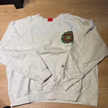 paragraph 그레이 자수 로고 크루넥 맨투맨