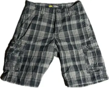 Lee 체크 무늬 카고 숏팬츠 W30