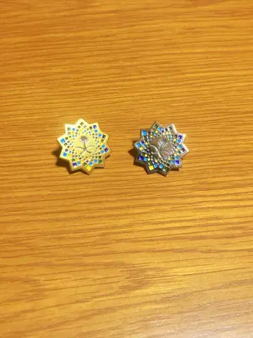 [ 레어 ] 오사카 만박 사우디아라비아 핀 배지 실버 골드