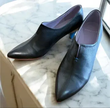 미사용 MANA 마나 펌프스 39 블랙 천연 가죽 일본제 스틸레토