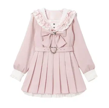 유메텐보 DearMyLove 세일러 비쥬 레이스 프릴 원피스