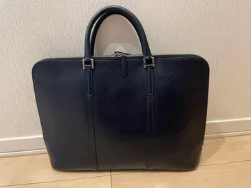 비즈니스 가죽 팩토리 백 슬림 토트백 네이비