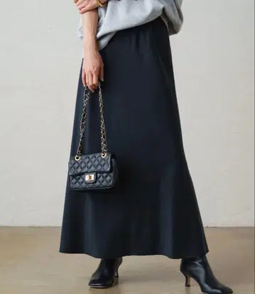 새상품 라운지 드레스 큐프라 바이어 스커트 3 블랙