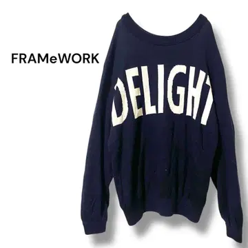 프레임워크 4WAY 로고 니트 리버서블 자카드 395