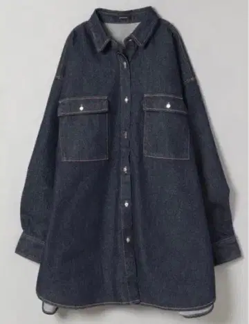 지나시스 오버 사이즈 데님 셔츠 긴팔