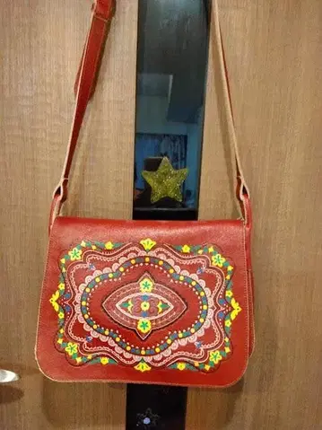 Anna Sui 자수 가죽 숄더백