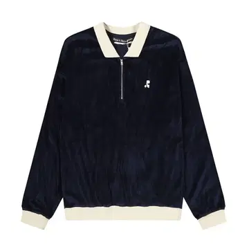 Rest & Recreation 네이비 집업 폴로 스웨터