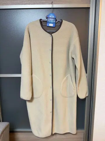 UNITED ARROWS 롱 보아 코트 베이지 클리닝 완료