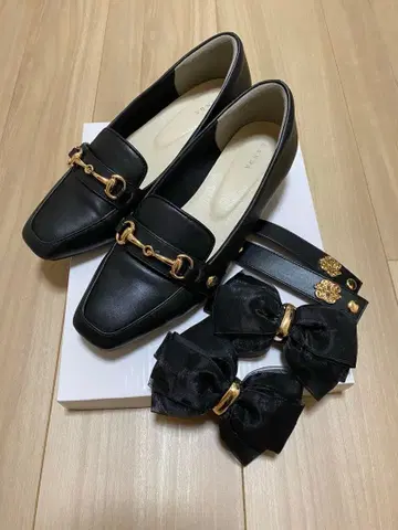 RANDA 3WAY 벨트 디자인 로퍼 블랙 S 사이즈