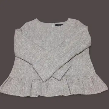 데밀룩스 빔즈 트위드 페플럼 블라우스 베이지 15,000