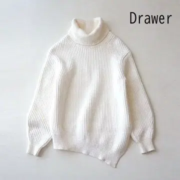 드로어  캐시미어 혼방 터틀넥 니트 1 오프화이트