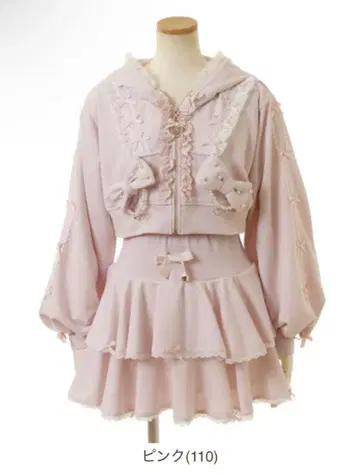 리즈리사 리본 후드티 셋업